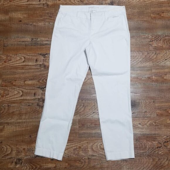 Old Navy Jean Pixie White Straight 10 Casual Denim Stretch - Picture 1 of 5